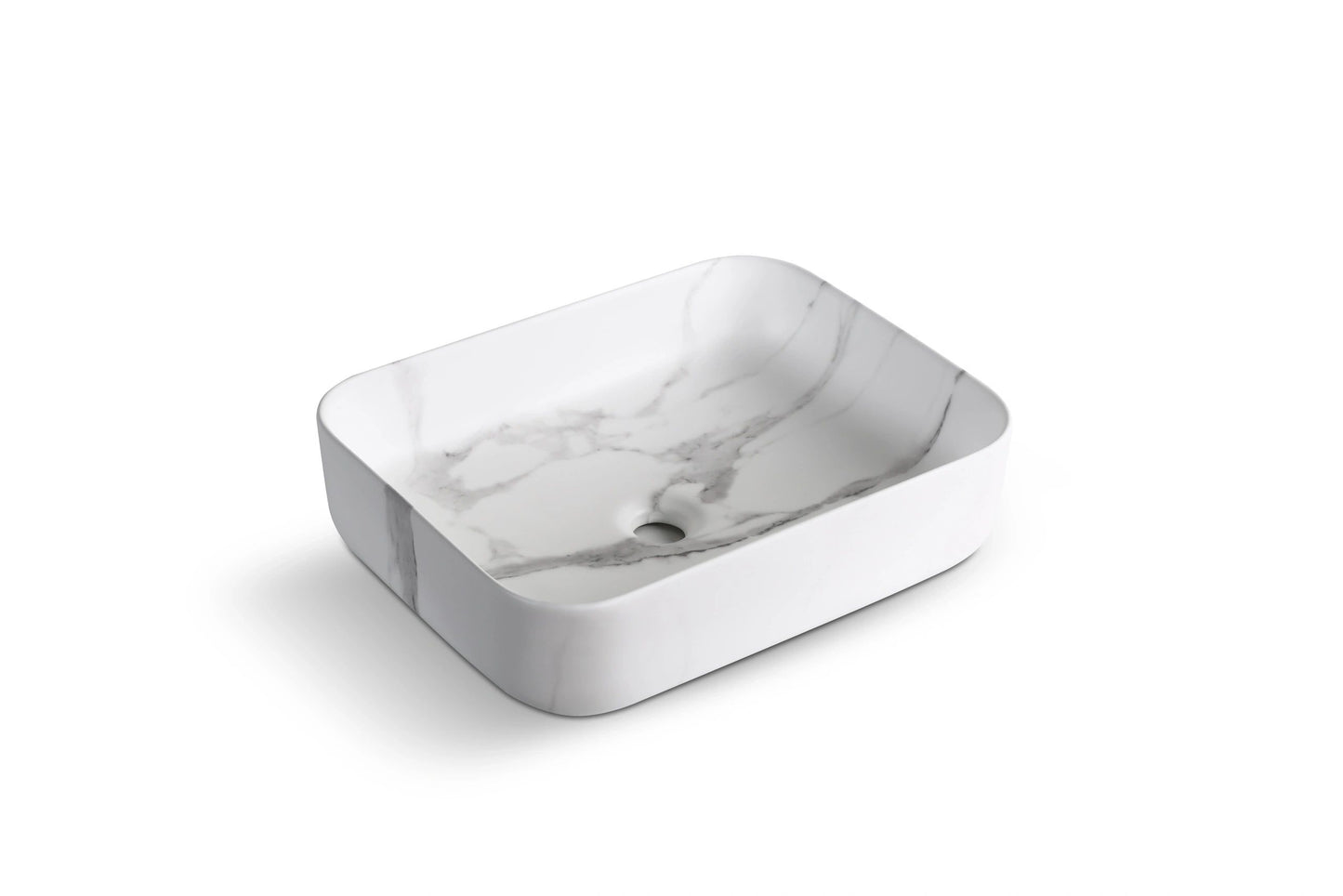 Above Counter Ceramic Basin Matte Carrara 500*400*135