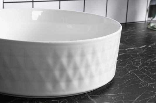 Gloss White 
Above Counter Basin 360*360*120