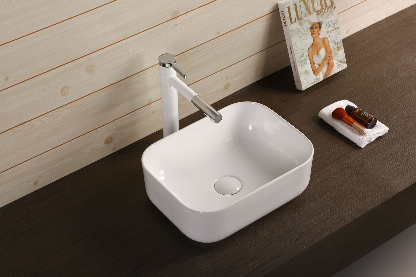Gloss White 
Above Counter Basin 400*300*140
