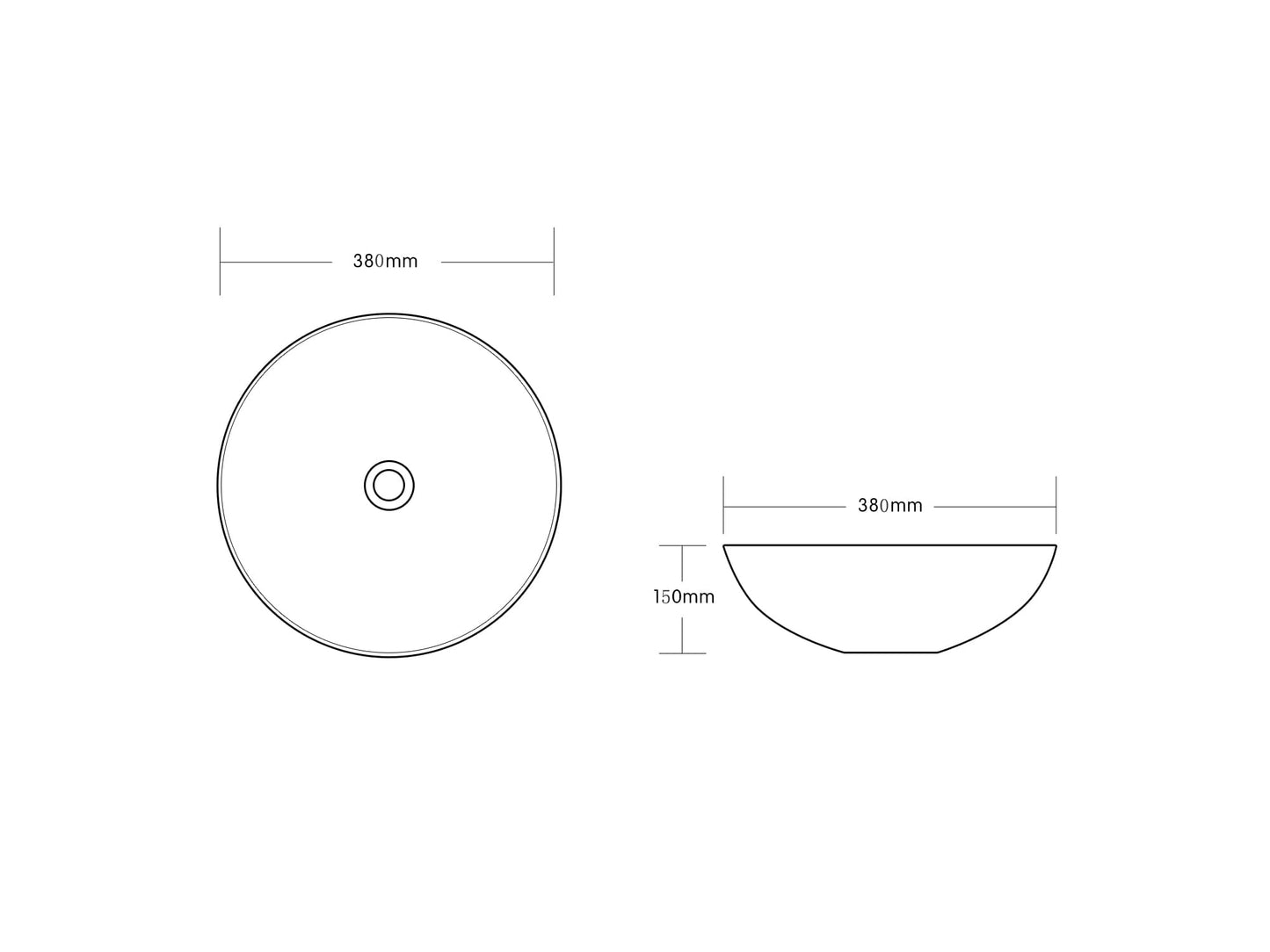 Gloss White 
Above Counter Basin 380*380*150