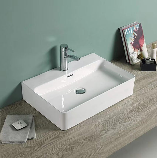 Gloss White
Above Counter with 1 Tap Hole Basin 600*420*130