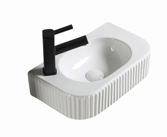 Gloss White
Wall Hung Ceramic Basin 450*270*120