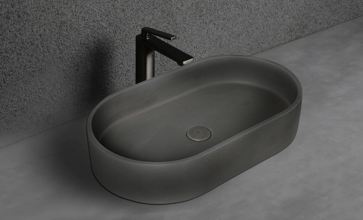 Concrete Basin Matte Grey Concrete 582*365*120