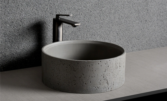 Concrete Basin Matte Grey Concrete 390*390*150
