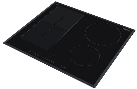 600mm Induction Cooktop - 4 Zones Flexizone - EuroKera Glass Touch Slider Limited stock