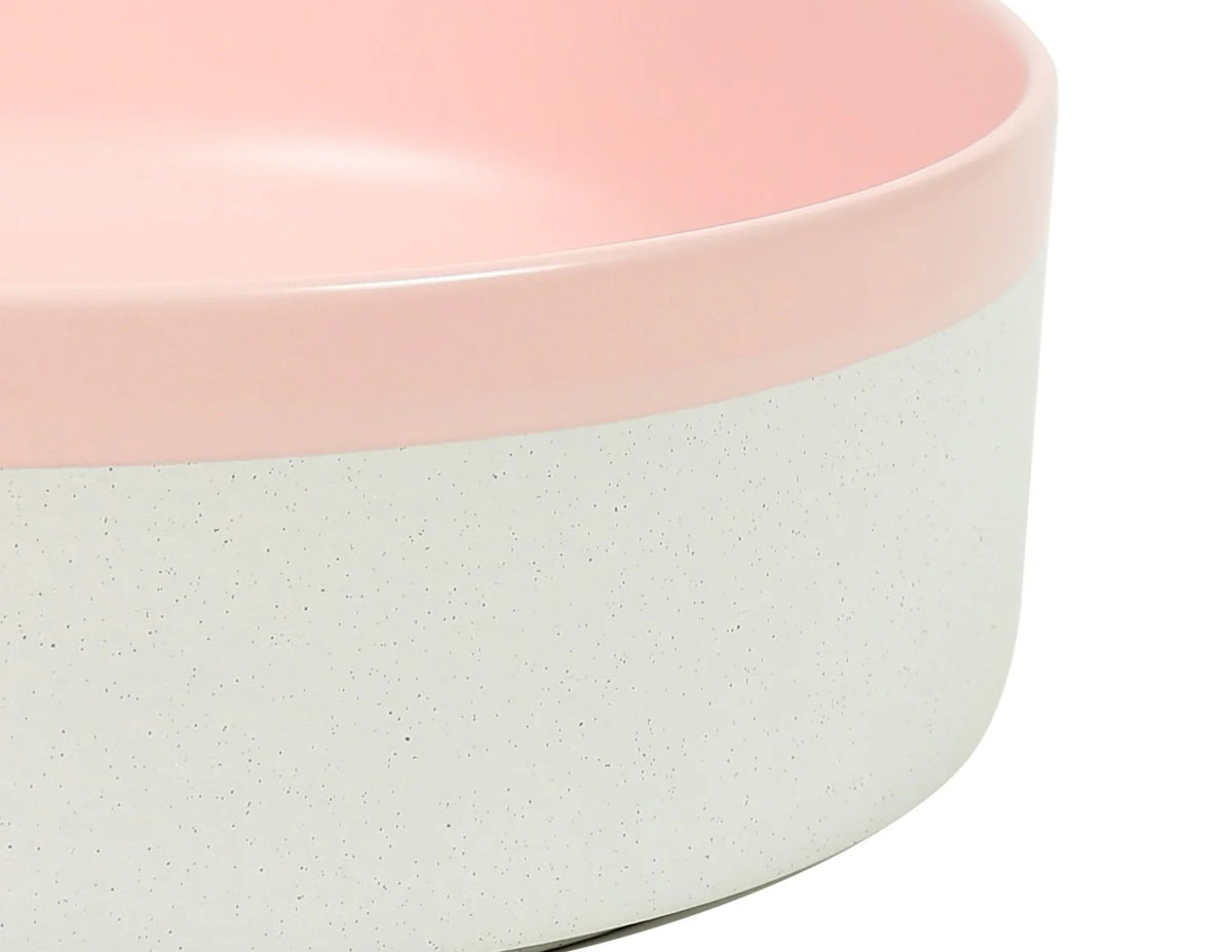 375*375*135mm Color Plus Textured Exterior Finish & Matte Pink Interior Finish Above Counter Basin
