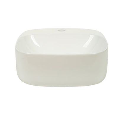 420*420*155mm Gloss White Wall Hung Basin (1 Tap Hole)