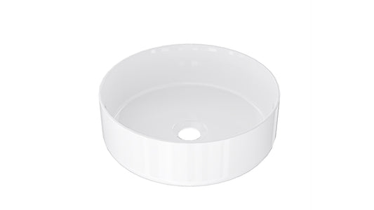 Infinity 365mm Round Above Counter Basin - Gloss White