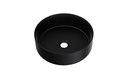 Infinity 365mm Round Above Counter Basin - Matte Black