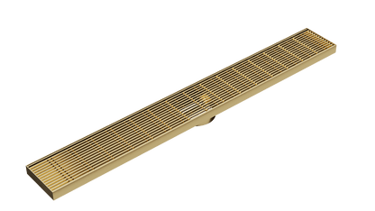 Ezyflow 800mm Heelguard Linear Waste DN89 - Brushed Brass