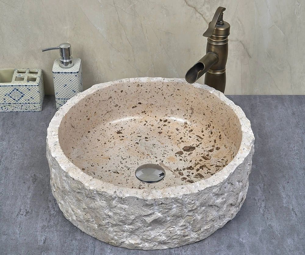 Natural Stone Marble Basin 420*420*140