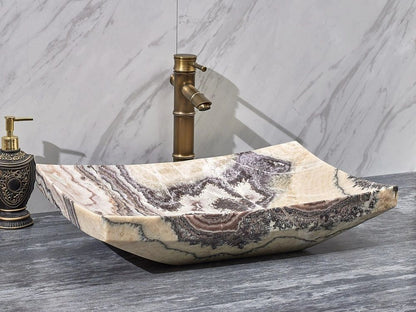Natural Stone Purple Onyx Basin 550*380*140