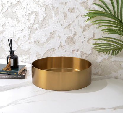 Handmade Stainless Steel Basin Handmade Stainless Steel - Brushed GoldΦ380*110