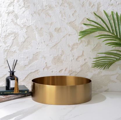 Handmade Stainless Steel Basin Handmade Stainless Steel - Brushed GoldΦ380*110
