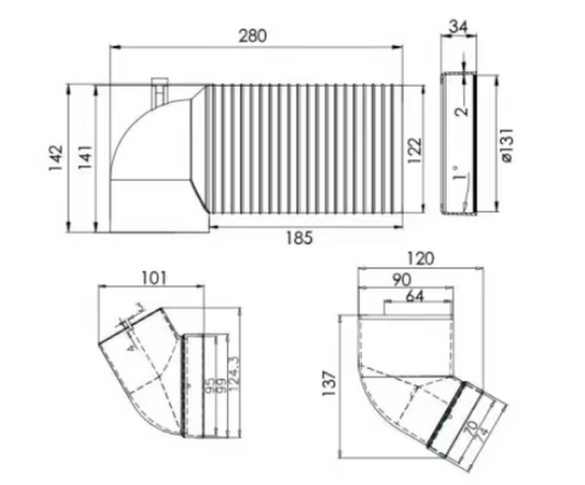 JT43 Trap Standard Toilet Cistern