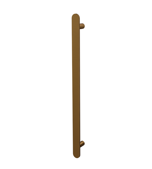 Allegra 12V Flat Bar Vertical Heated Towel Rail - Aged Bronze