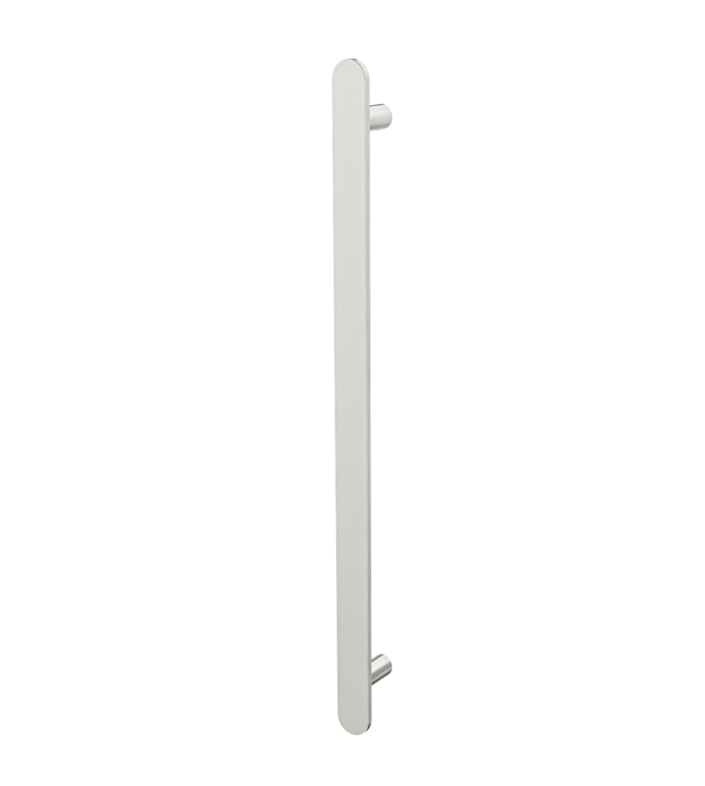 Allegra 12V Flat Bar Vertical Heated Towel Rail - Brushed Nickel