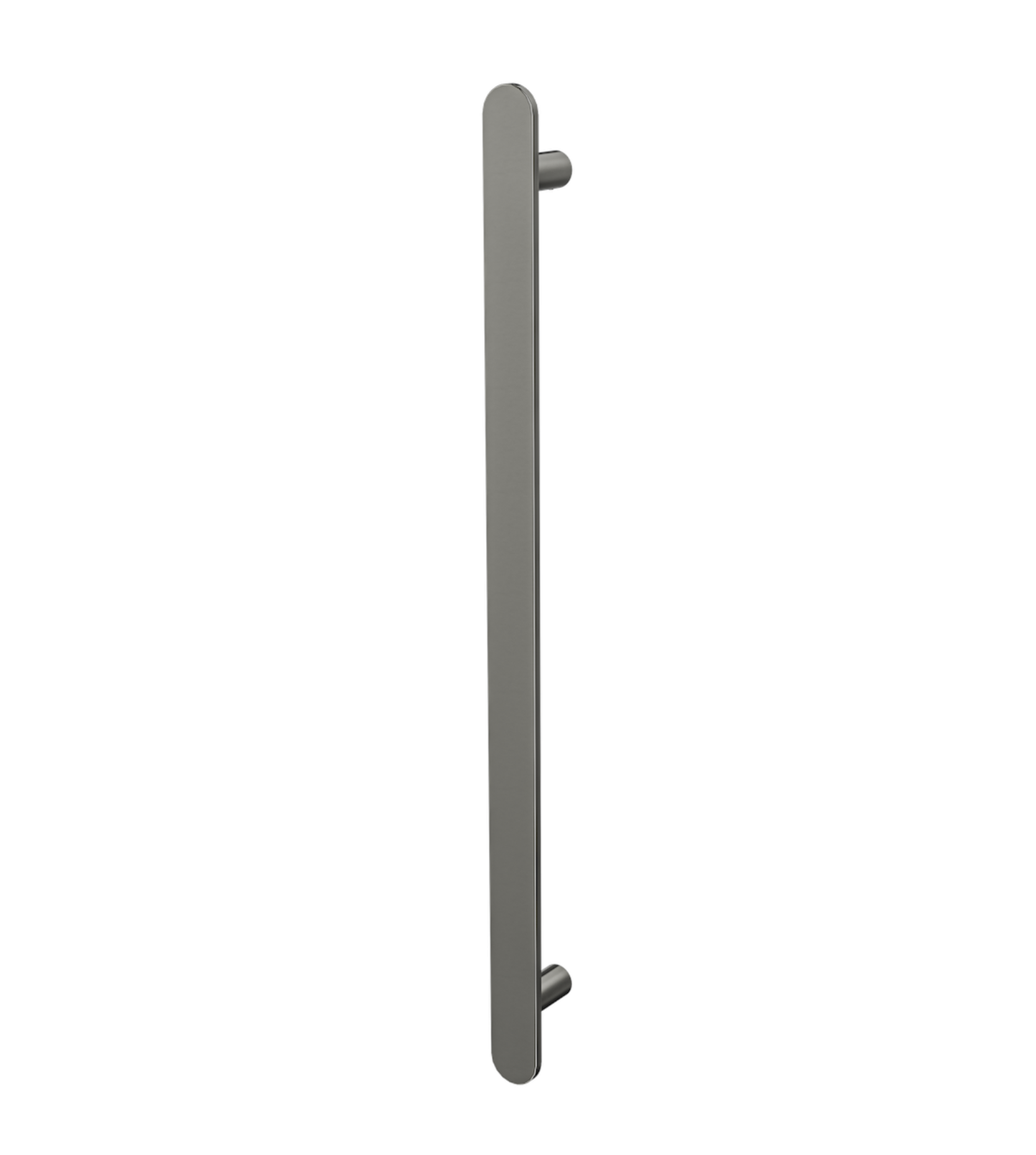 Allegra 12V Flat Bar Vertical Heated Towel Rail - Gunmetal