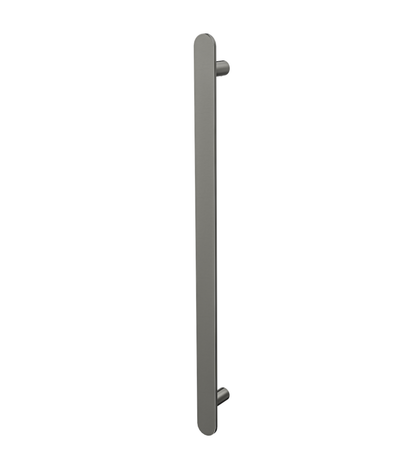 Allegra 12V Flat Bar Vertical Heated Towel Rail - Gunmetal