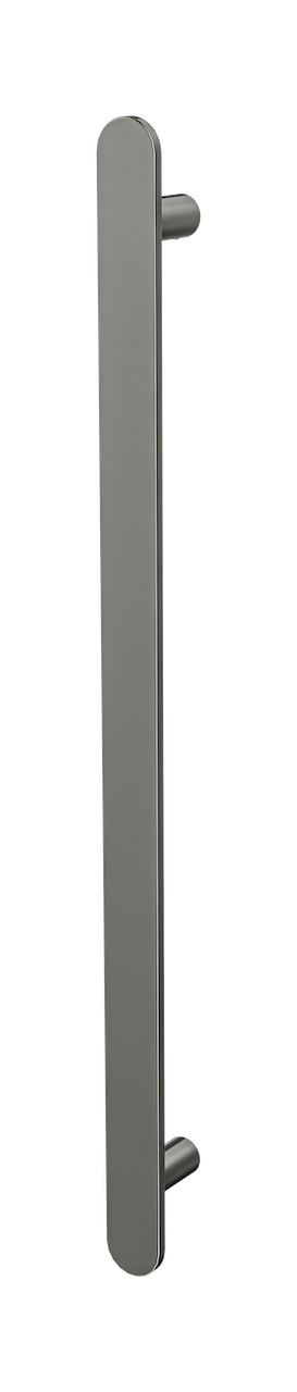Allegra 12V Flat Bar Vertical Heated Towel Rail - Gunmetal