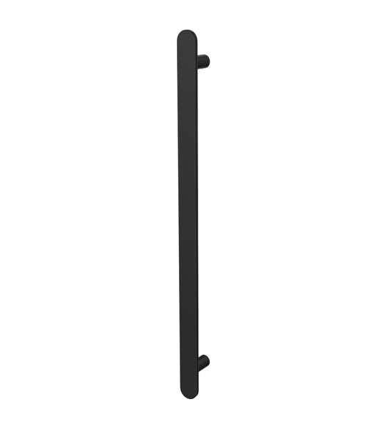 Allegra 12V Flat Bar Vertical Heated Towel Rail - Matte Black