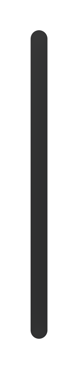 Allegra 12V Flat Bar Vertical Heated Towel Rail - Matte Black