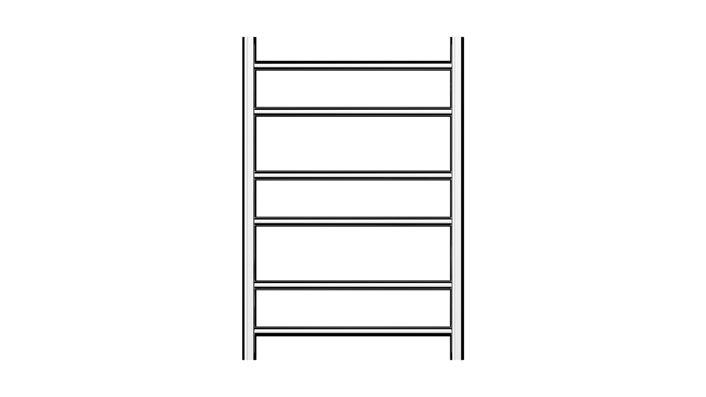 Allegra 6 Bar Heated Towel Rail - Chrome
