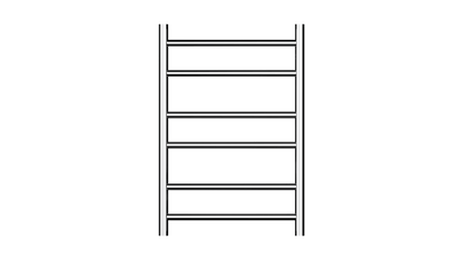 Allegra 6 Bar Heated Towel Rail - Chrome