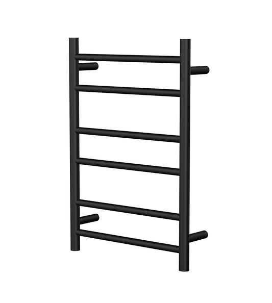 Allegra 6 Bar Heated Towel Rail - Matte Black