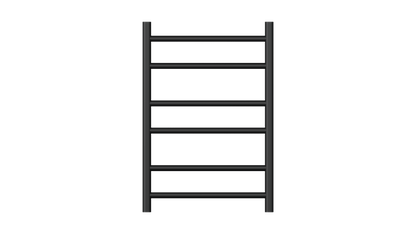 Allegra 6 Bar Heated Towel Rail - Matte Black