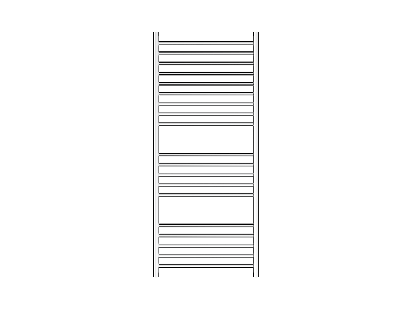 Allegra 19 Bar Heated Towel Rail - Chrome