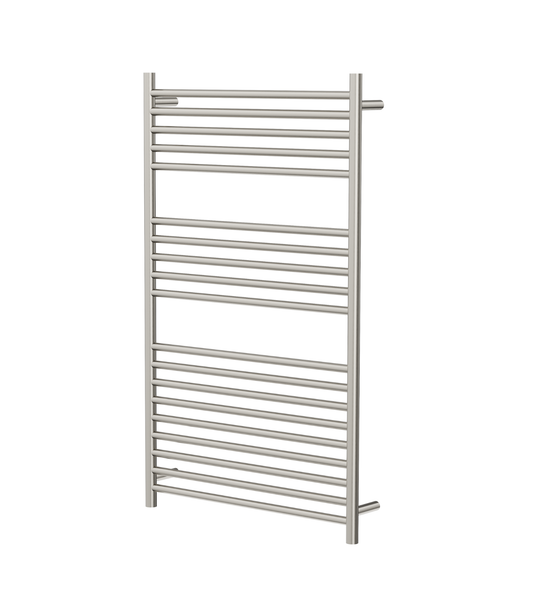 Allegra 19 Bar Wide Heated Towel Rail - Brushed Nickel