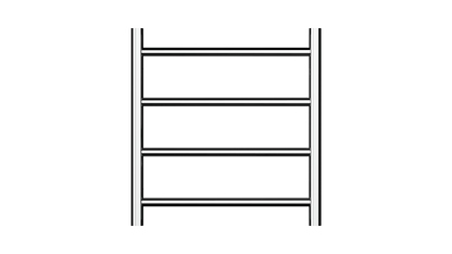 Allegra 4 Bar Heated Towel Rail - Chrome
