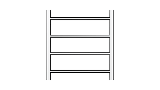 Allegra 4 Bar Heated Towel Rail - Chrome