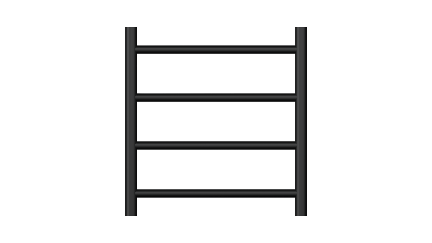 Allegra 4 Bar Heated Towel Rail - Matte Black