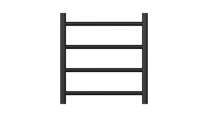 Allegra 4 Bar Heated Towel Rail - Matte Black
