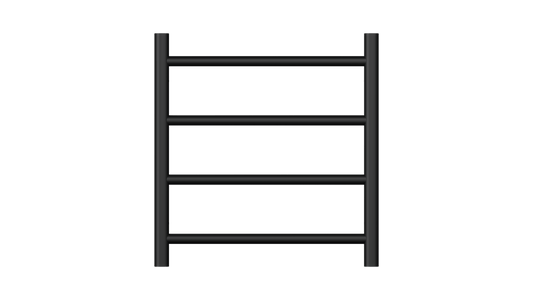 Allegra 4 Bar Heated Towel Rail - Matte Black