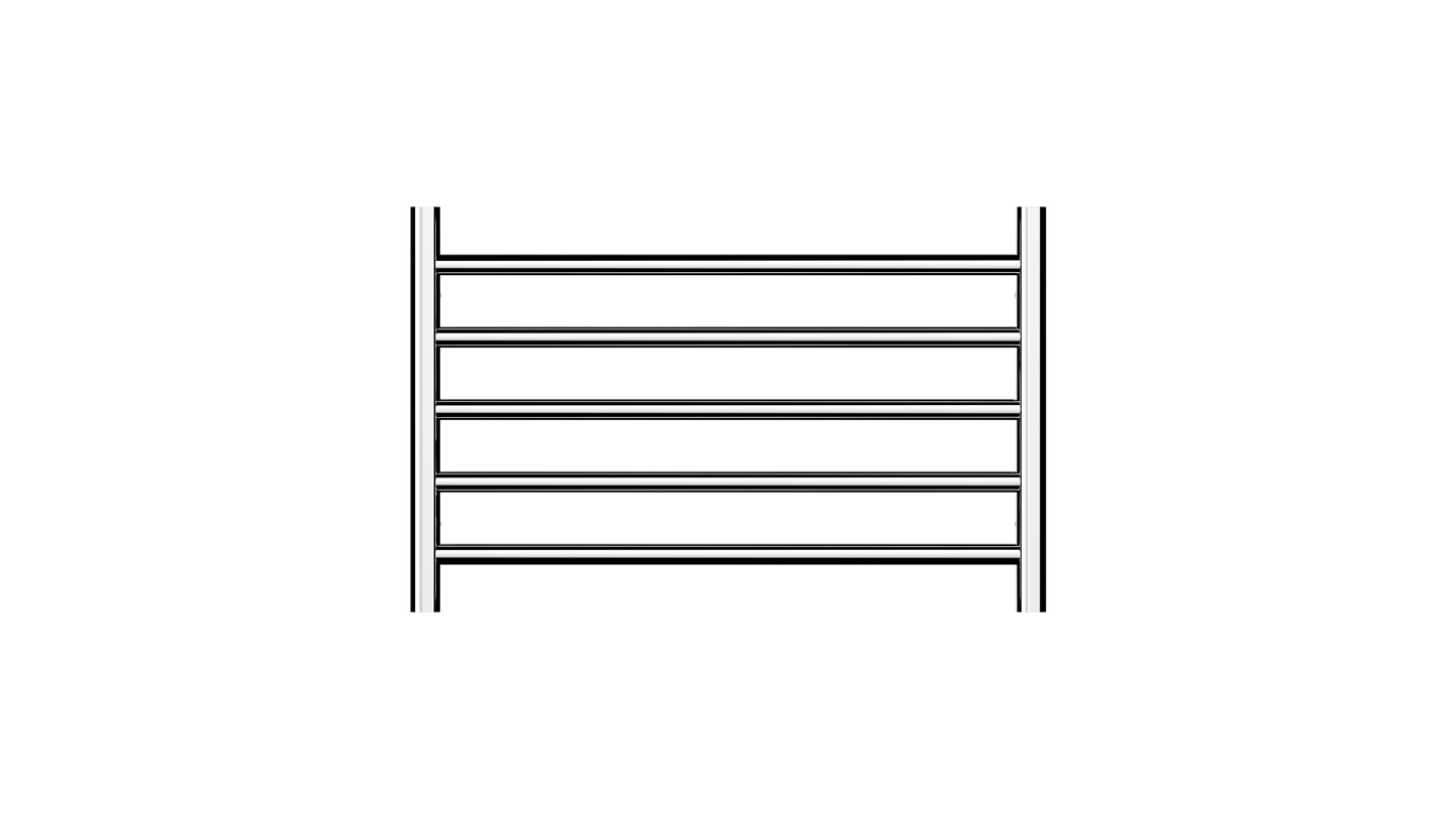 Allegra 5 Bar Heated Towel Rail - Chrome