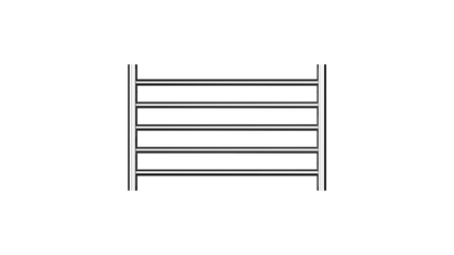 Allegra 5 Bar Heated Towel Rail - Chrome