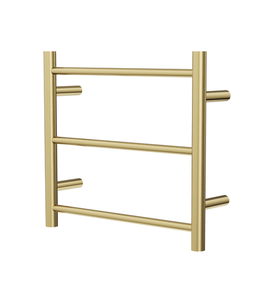 Avid 3 Bar Heated Towel Rail - Brushed Brass