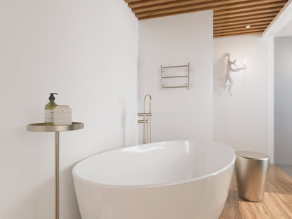 Avid 3 Bar Heated Towel Rail - Brushed Nickel