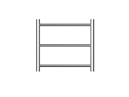 Avid 3 Bar Heated Towel Rail - Chrome