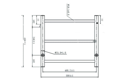 Avid 3 Bar Heated Towel Rail - Brushed Brass
