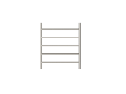Avid 5 Bar Heated Towel Rail - Brushed Nickel