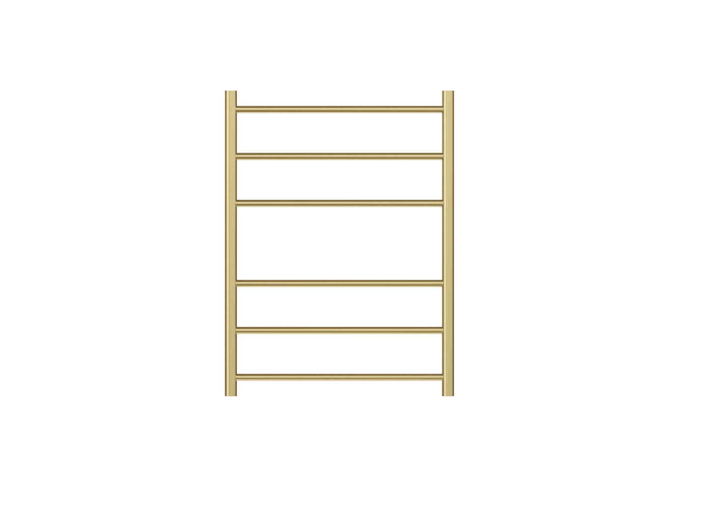 Avid 6 Bar Heated Towel Rail - Brushed Brass