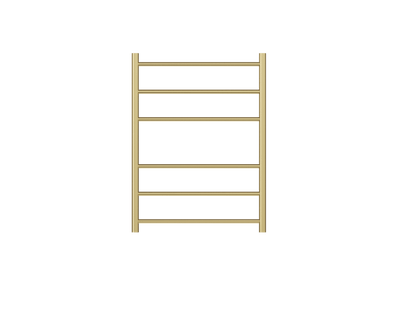 Avid 6 Bar Heated Towel Rail - Brushed Brass