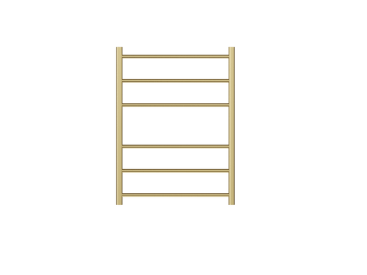 Avid 6 Bar Heated Towel Rail - Brushed Brass