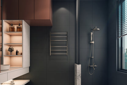 Avid 6 Bar Heated Towel Rail - Brushed Nickel