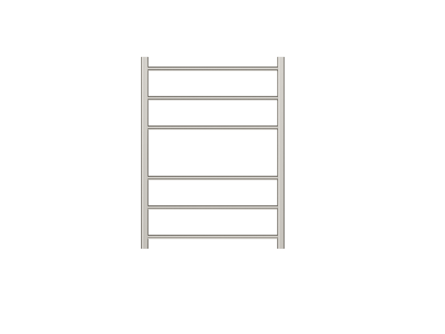Avid 6 Bar Heated Towel Rail - Brushed Nickel