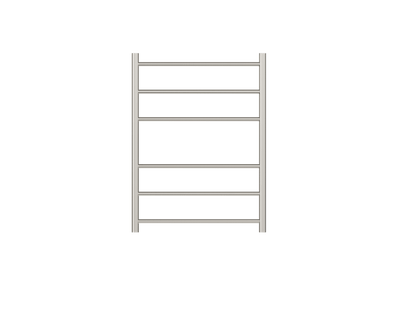 Avid 6 Bar Heated Towel Rail - Brushed Nickel